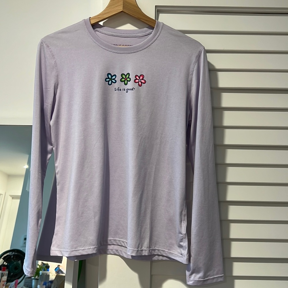 Life Is Good Long Sleeve Athletic Sport Sports Tee